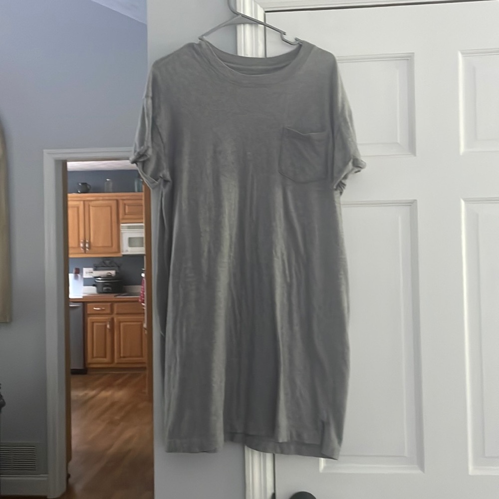 Grey t-shirt dress, time and tru large